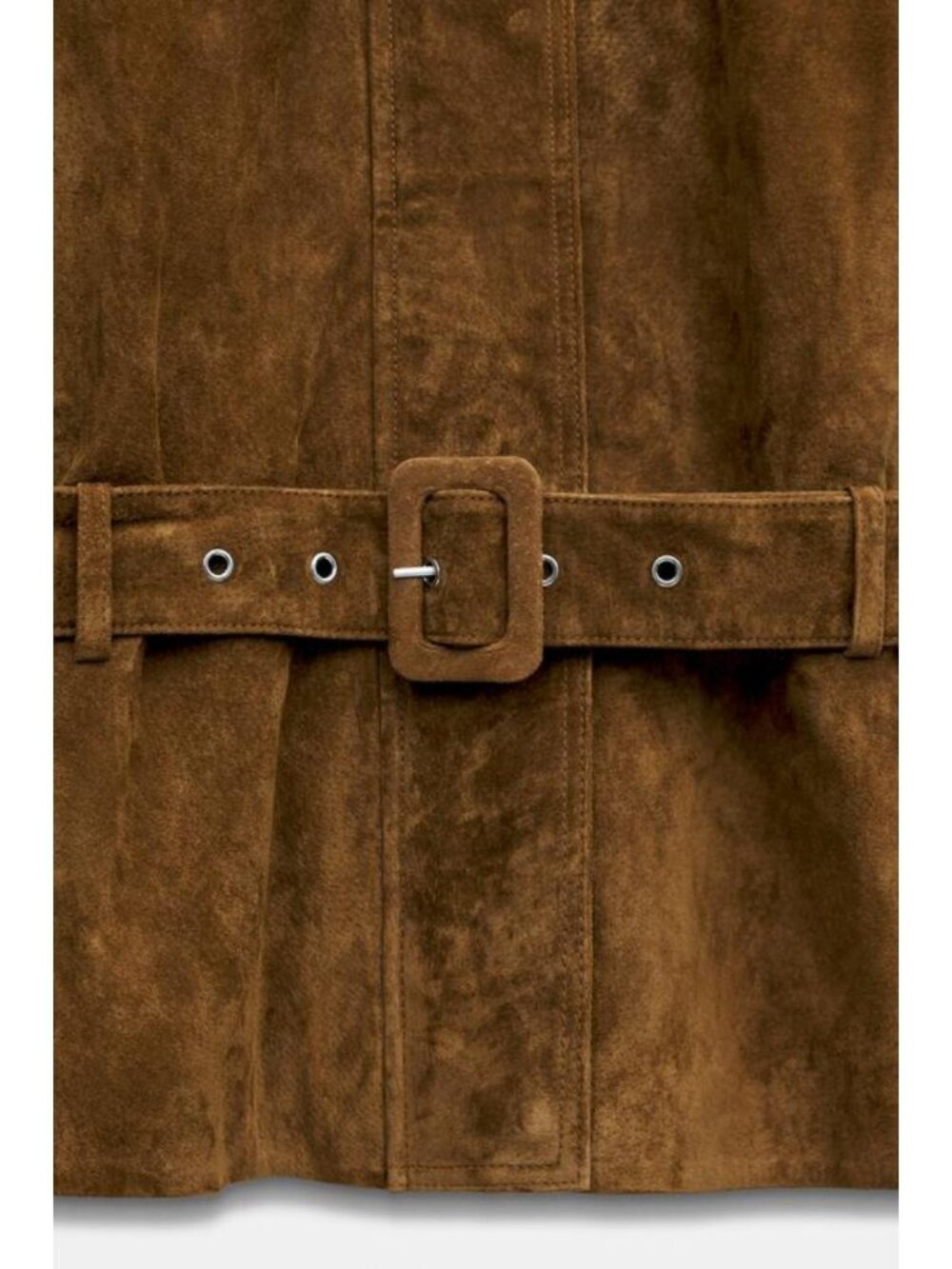 ZARA 100% LEATHER BELTED JACKET 6318/257/700 - Picture 5 of 5